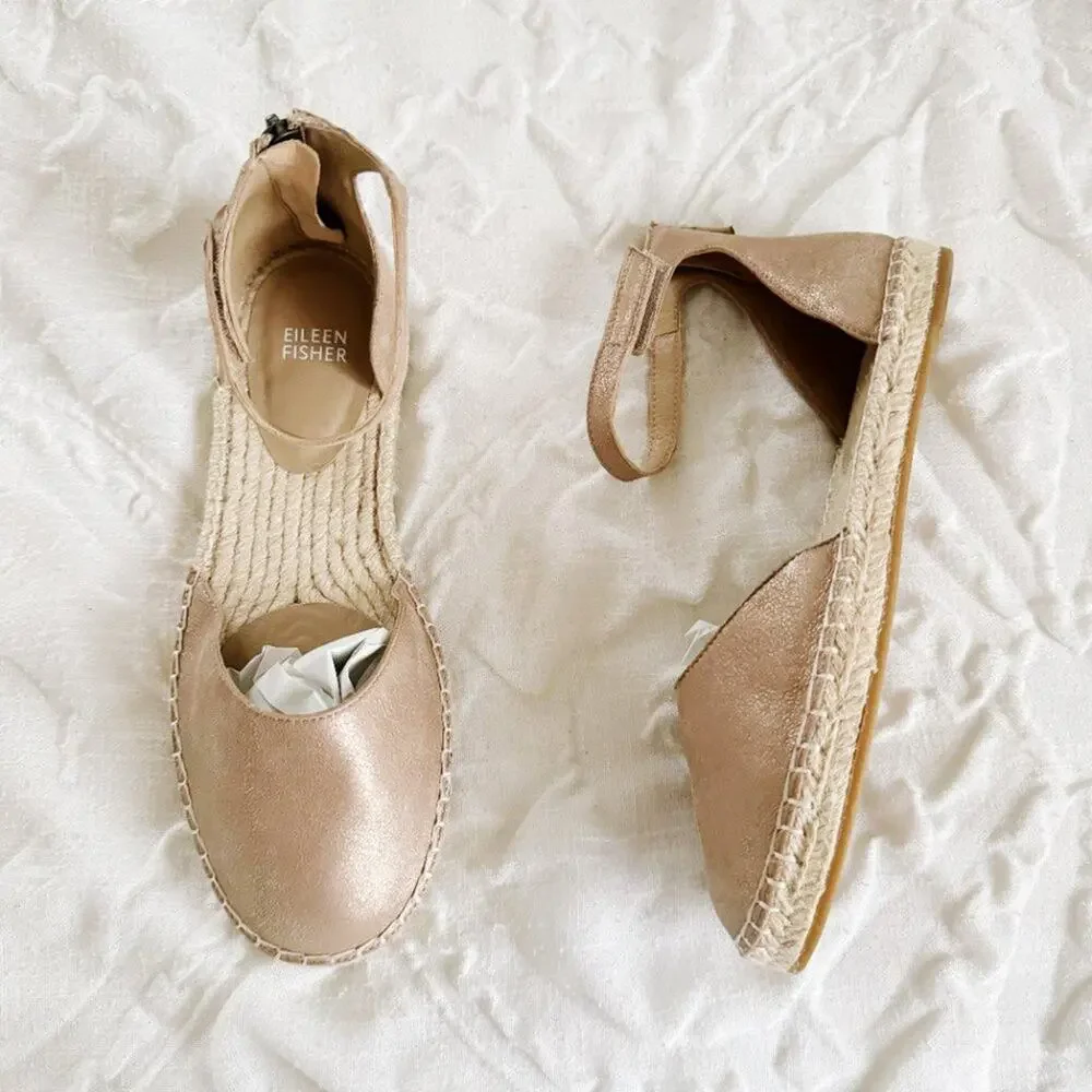 Eileen Fisher Lala Espadrille Flat New